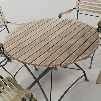 A garden group of five pieces, second half of the 20th century.