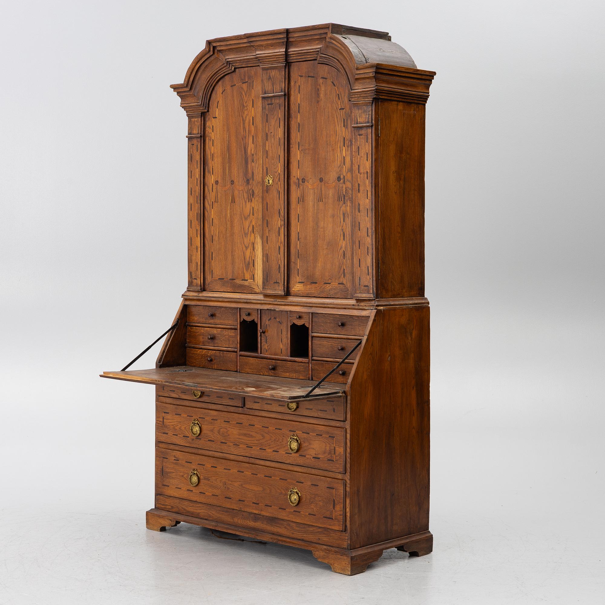 A writing cabinet, 18th Century.