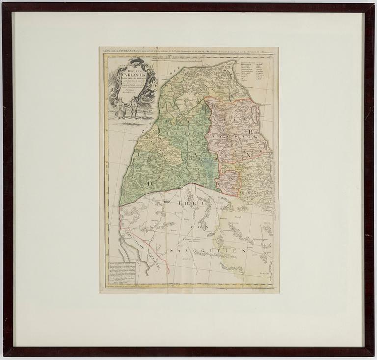 MAP, engraving, 18th Century.