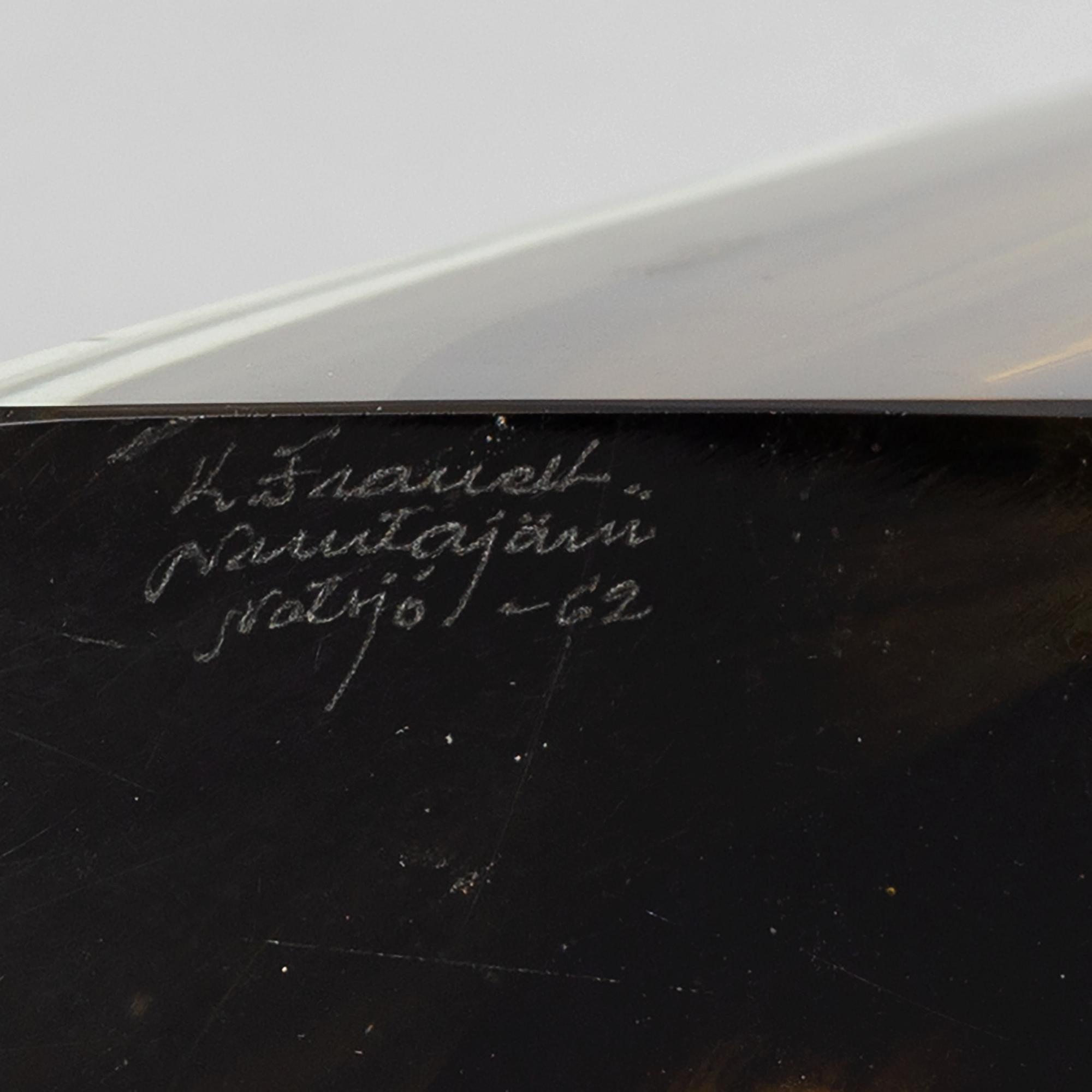 Kaj Franck, glass sculpture, Nuutajärvi/Notsjö, signed and dated - 62.