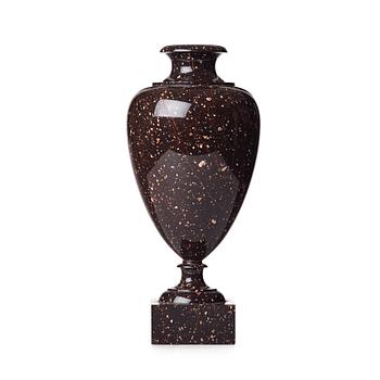 111. A Swedish Empire 19th Century porphyry urn.