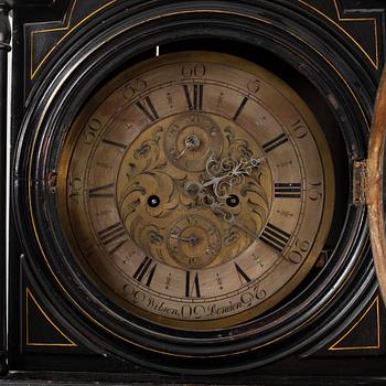 A longcase clock, England, 18th century, marked Wilson London.