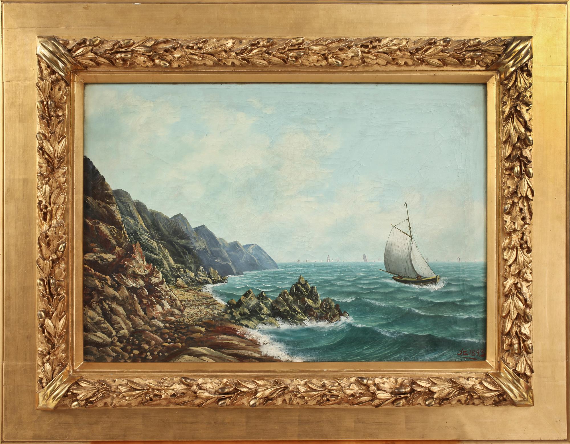 OKÄND KONSTNÄR, olja på duk, sign o dat 1893.