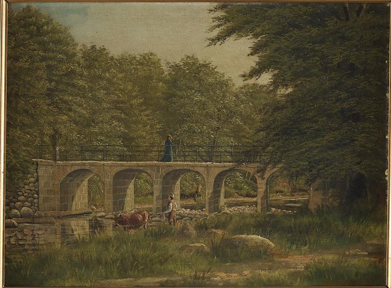 JULIUS AAGAARD, oil on canvas, 2, signed Julius Aagaard and dated 1877 a.