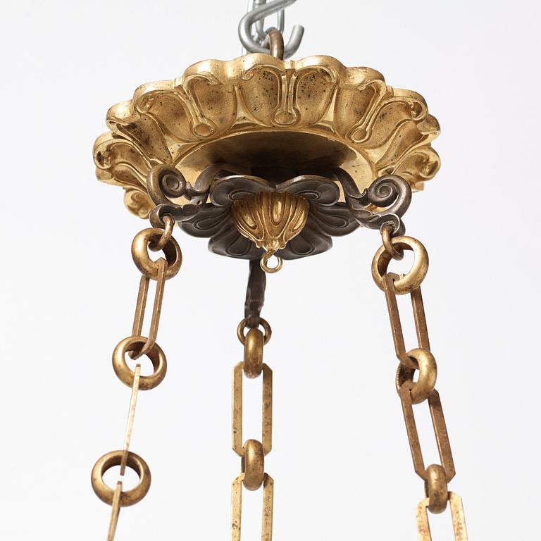 A Russian Empire 1820/30's six-light hanging lamp.