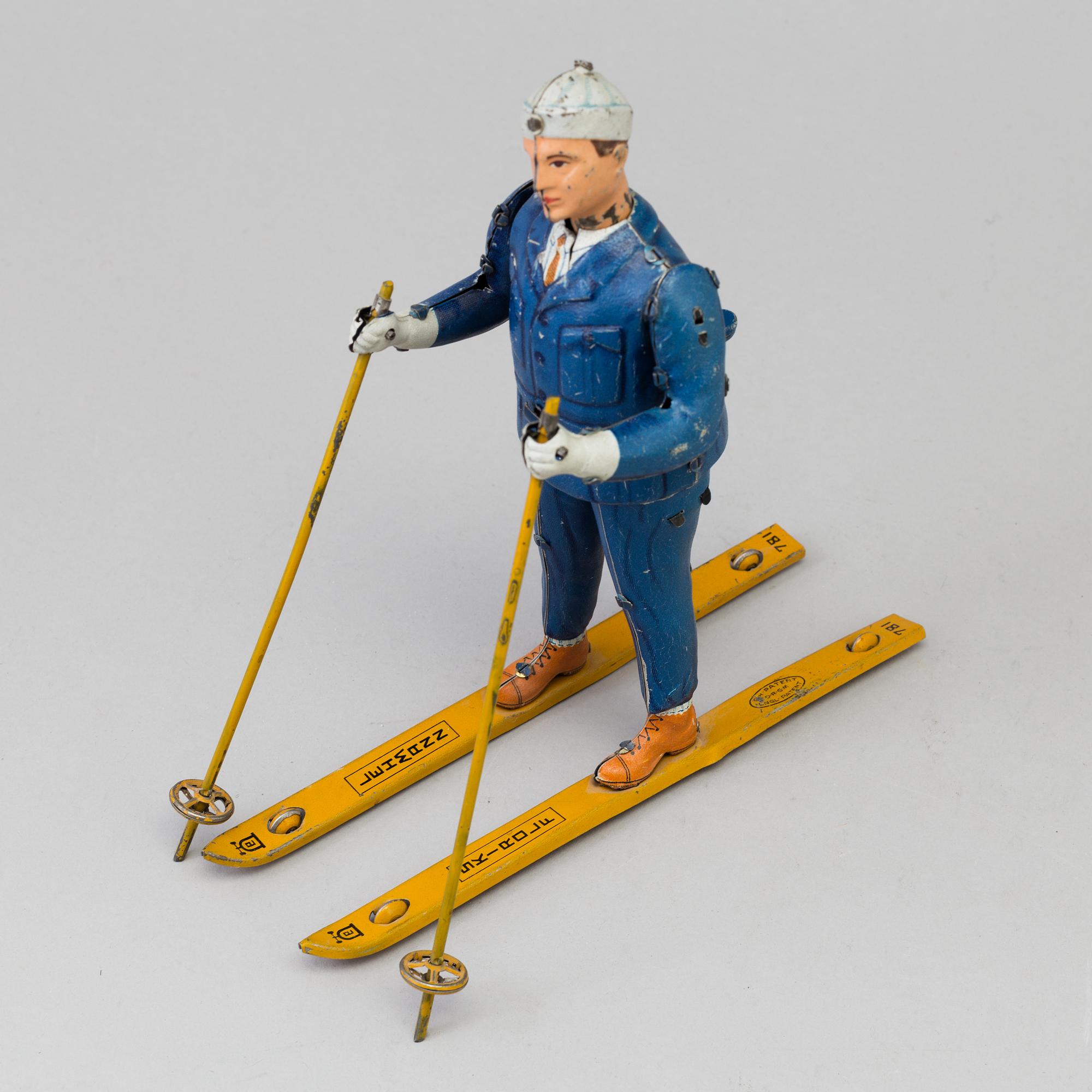 a Lehmann "Ski Rolf" tin toy, Germany 1930-1941.