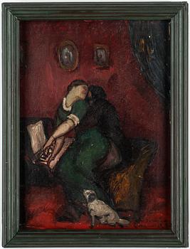 BÉLA IVÁNYI GRÜNWALD, olja på pannå, signerad.