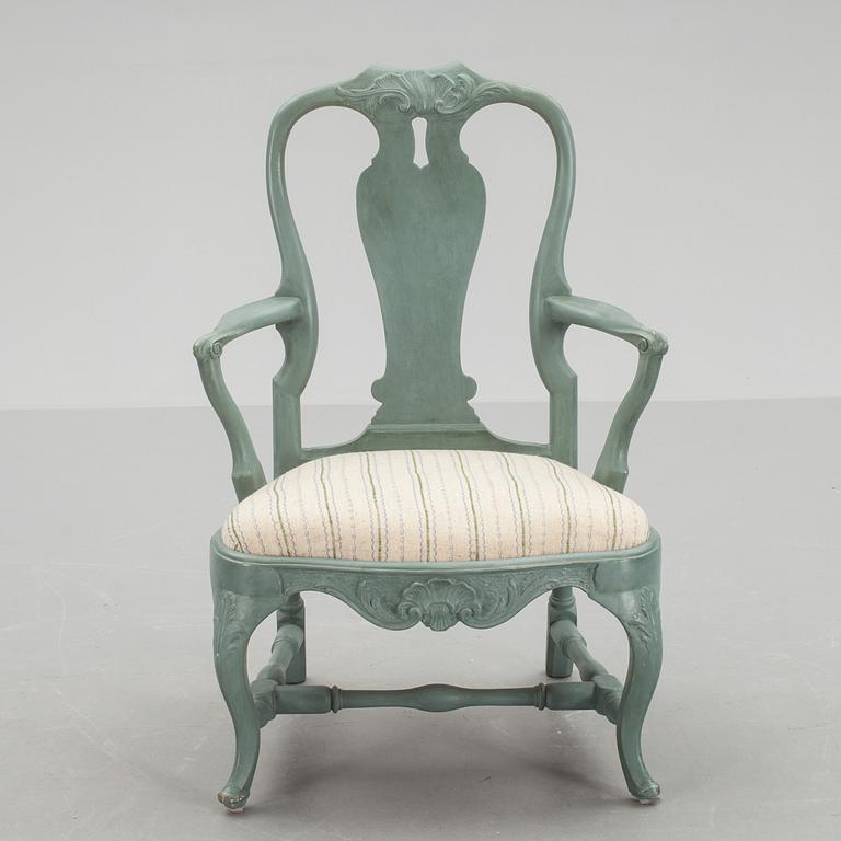 KARMSTOL, rokokostil, 1800-tal.