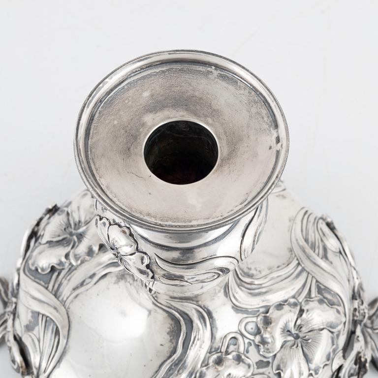 An Austro-Hungarian Art Nouveau Silver Candlestick, Vienna circa 1900.