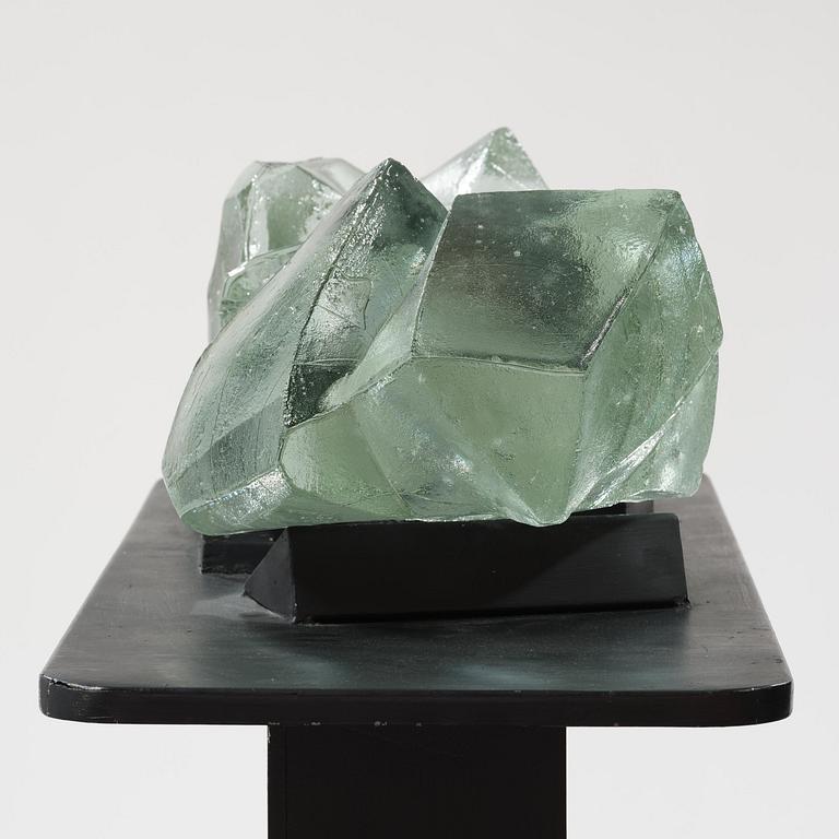 Edvin Öhrström, a cast glass sculpture, Lindshammar Glassworks.