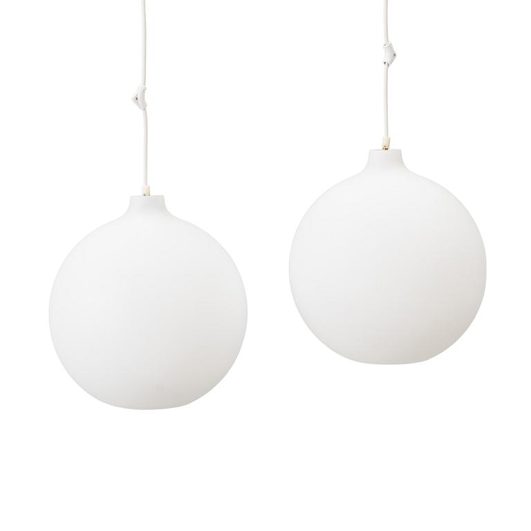 Vilhelm Wohlert, Ceiling lamps, a pair, “Satellit” for Louis Poulsen, Denmark, late 20th century.