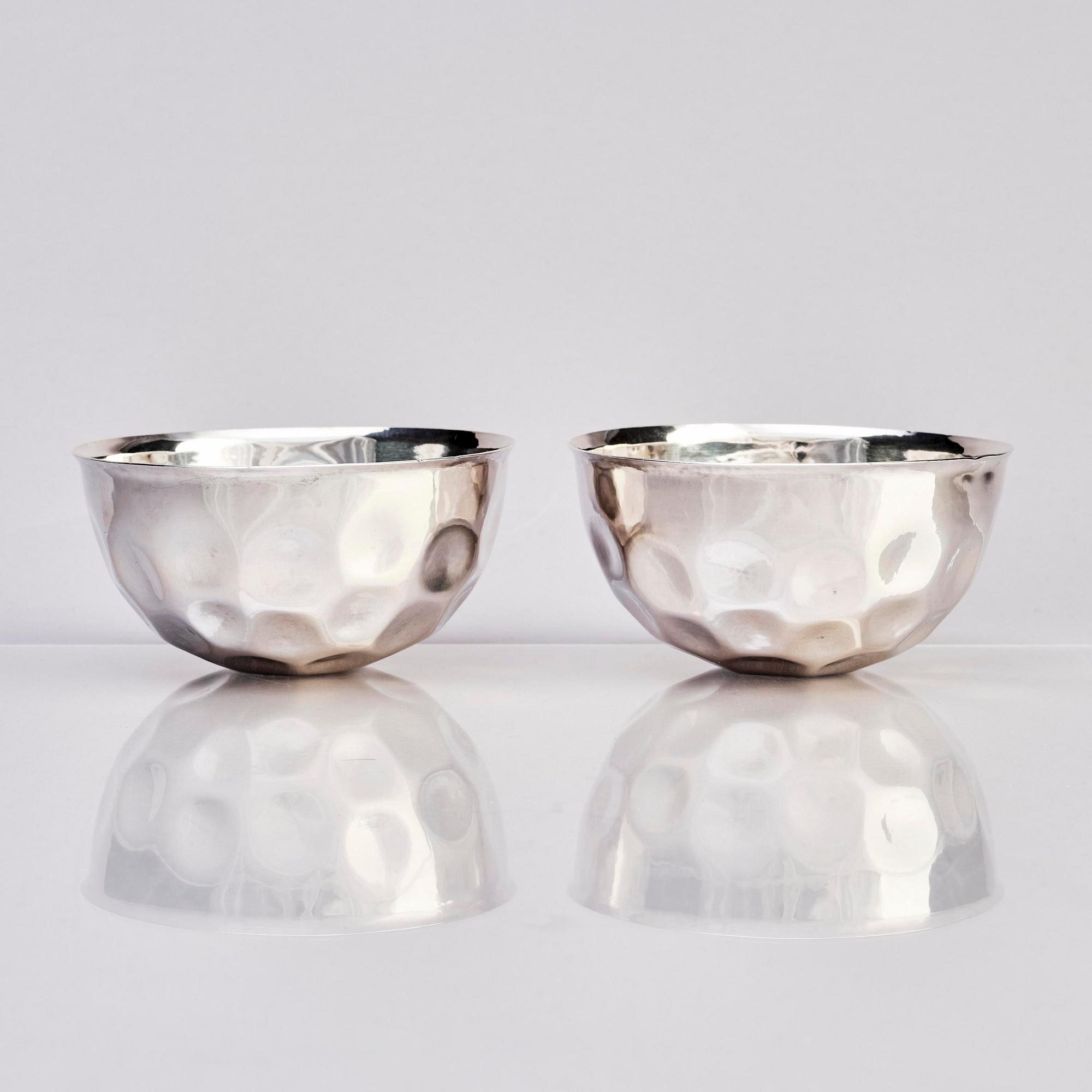 Bengt Liljedahl, a pair of sterling silver candlesticks, Stockholm 1970.