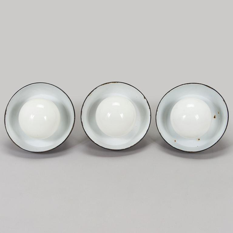 Paavo Tynell, a set of six 1930s ceiling lamps for Taito.