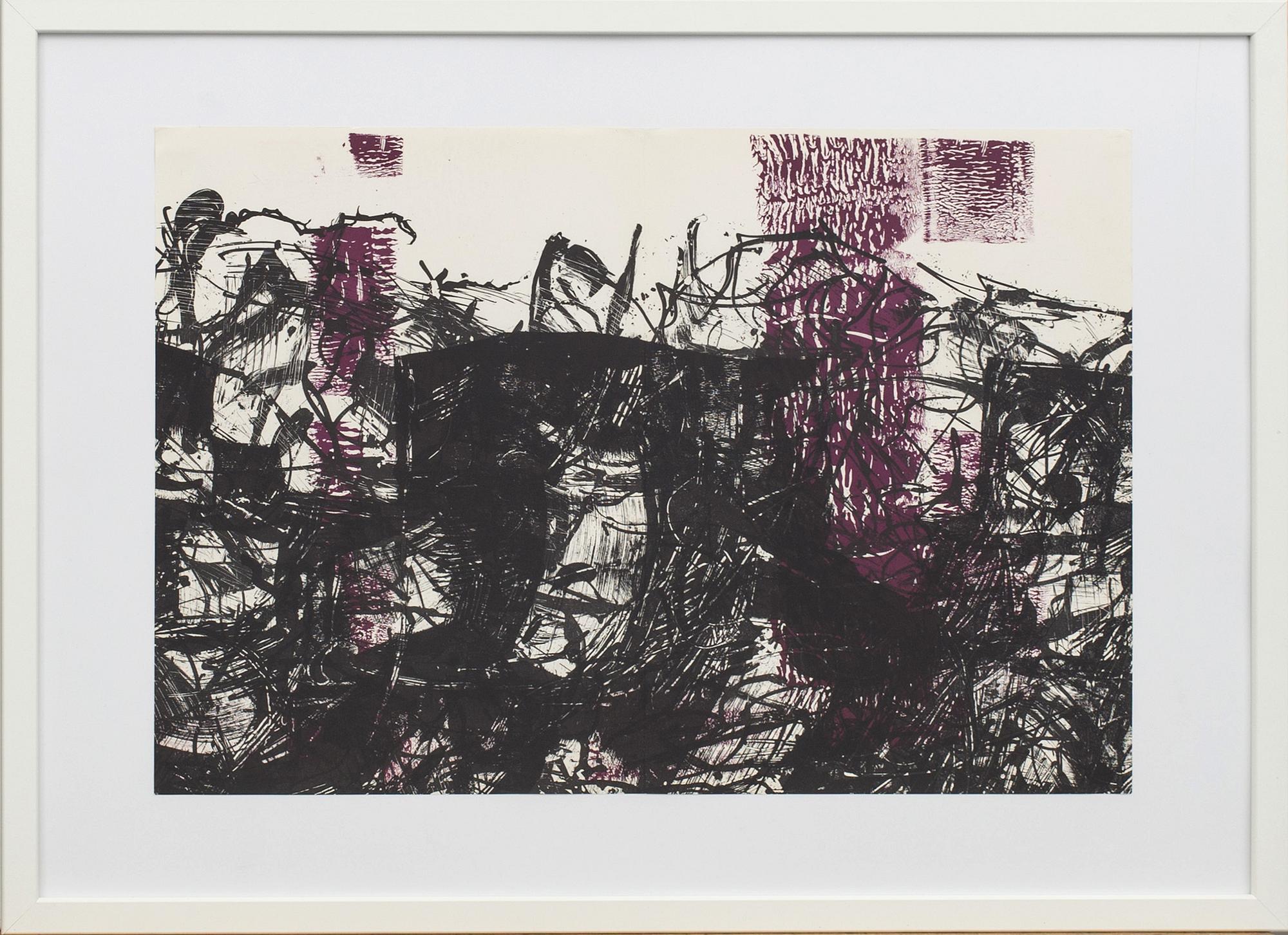 JEAN-PAUL RIOPELLE, färglitografi, ur Derrière le Miroir 197 1968.