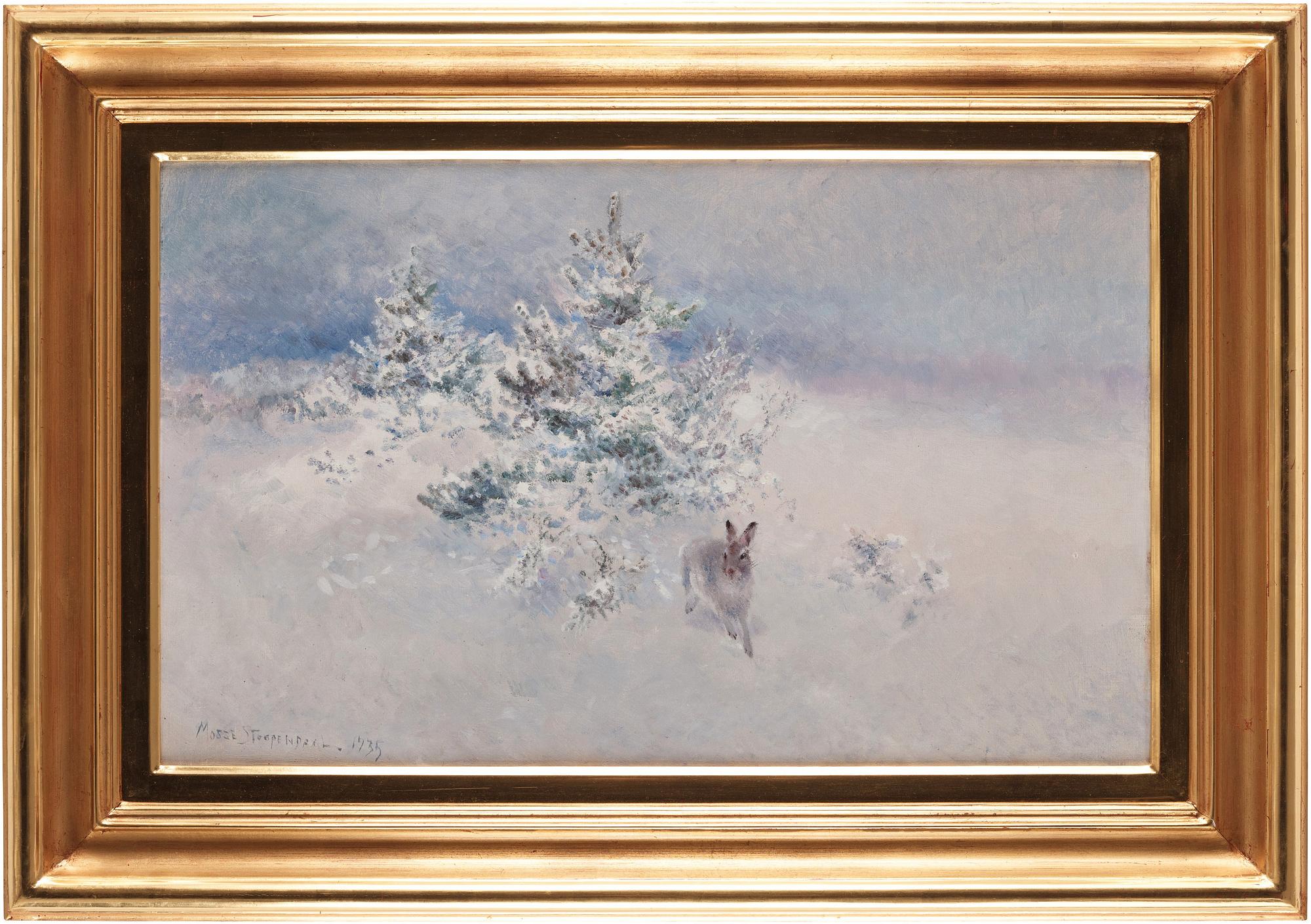 Mosse Stoopendaal, "Vinterhare" (Winter hare).