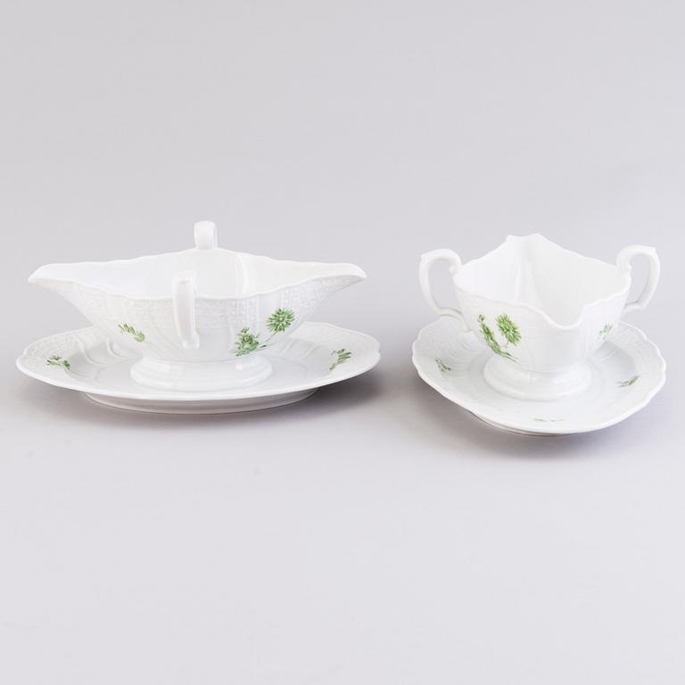 A 51-piece Hutschenreuther Selb Dresden porcelain dinner set, Bavaria Germany.