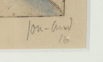 John Jon-And, etching, coloured, 1916, signed 1/7.