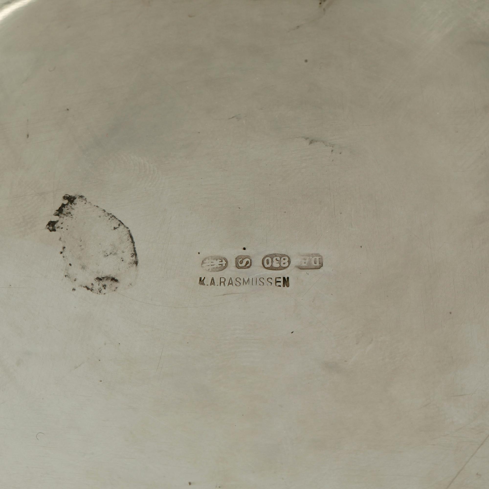 Stop, silver, K. A Rassmussen, 1900-tal. Totalvikt ca 685 gram.