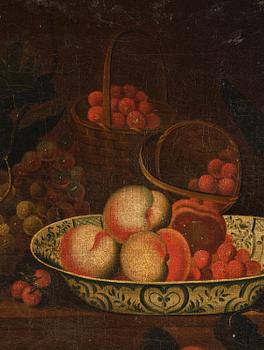 Coenraet (Conrad) Roepel, Still life with fruits, plate, and a pitcher.
