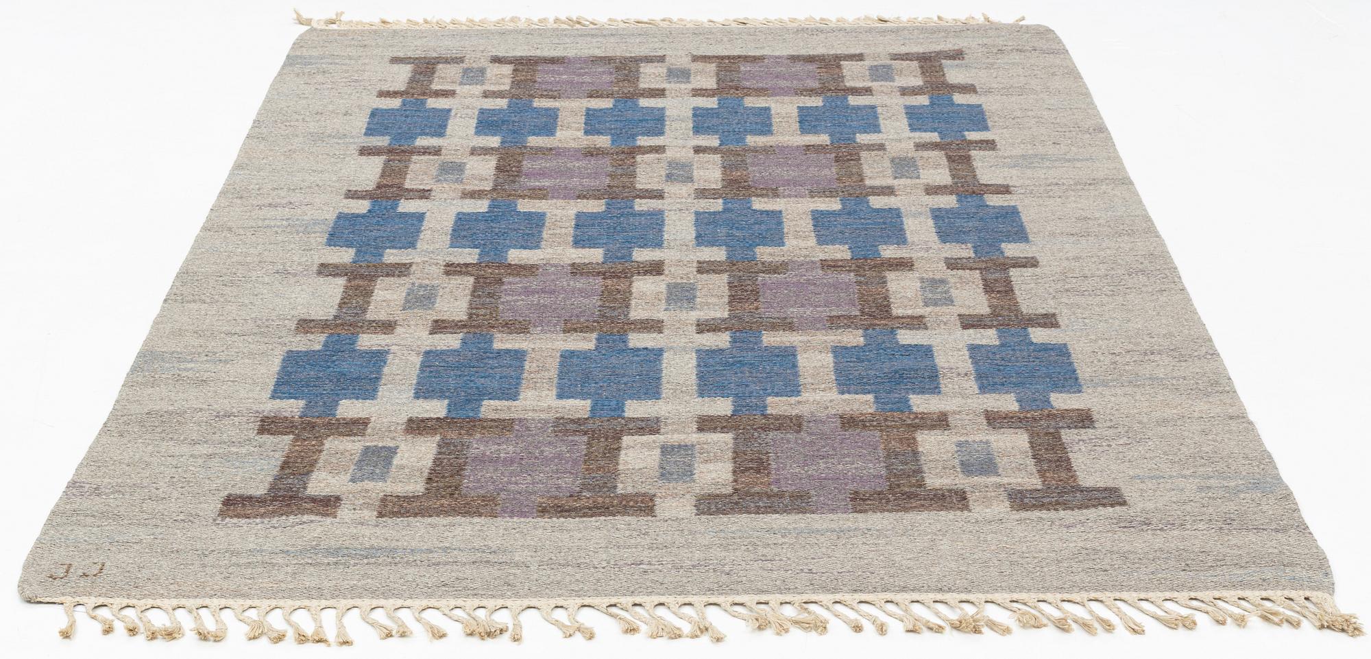 Judith Johansson, matta, "Gång", rölakan, ca 245 x 166 cm, signerad JJ.