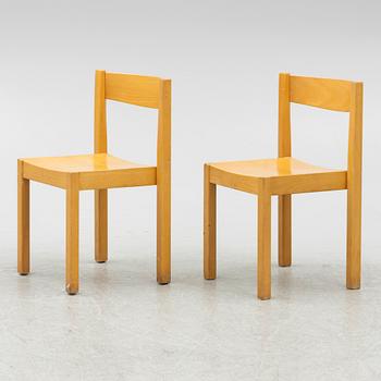 Axel Larsson, six model 312 chairs, Balzar Beskow, Sweden, 1980's.