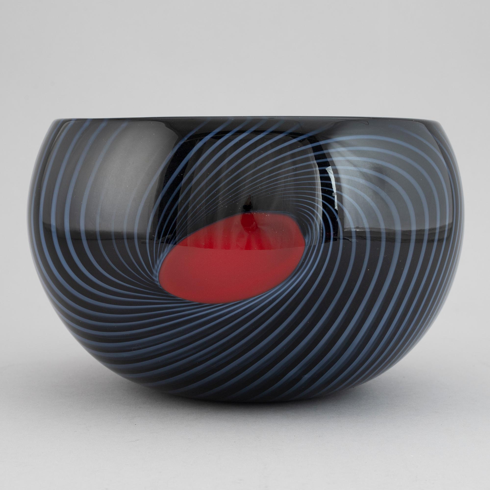 SVEN-ÅKE CARLSSON, an unique glass bowl, Transjö, signed.
