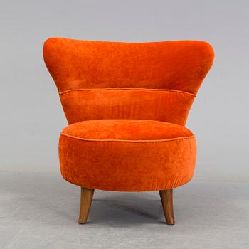 A mid 20th century easy chair probably by Oscar Bernström, Åseda Möbelfabrik.