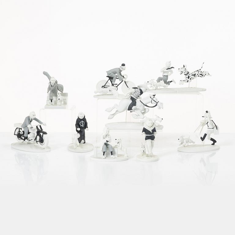 Tintin, collectible figures, 10 pcs, "Hors Serie", Hergé Moilins art, 2013-2015.