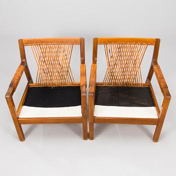 CARL GUSTAF HIORT AF ORNÄS, a pair of mid-20th-century armchairs, "Rialto" manufacturer Puunveisto Oy - Träsnideri Ab.