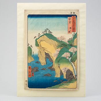 UTAGAWA HIROSHIGE I (1797-1858), träsnitt, efter. Japan, 1800-tal.