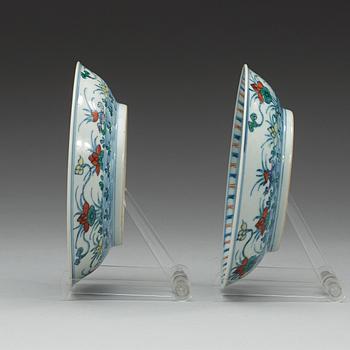 A Doucai dish, Qing dynasty (1644-1912).