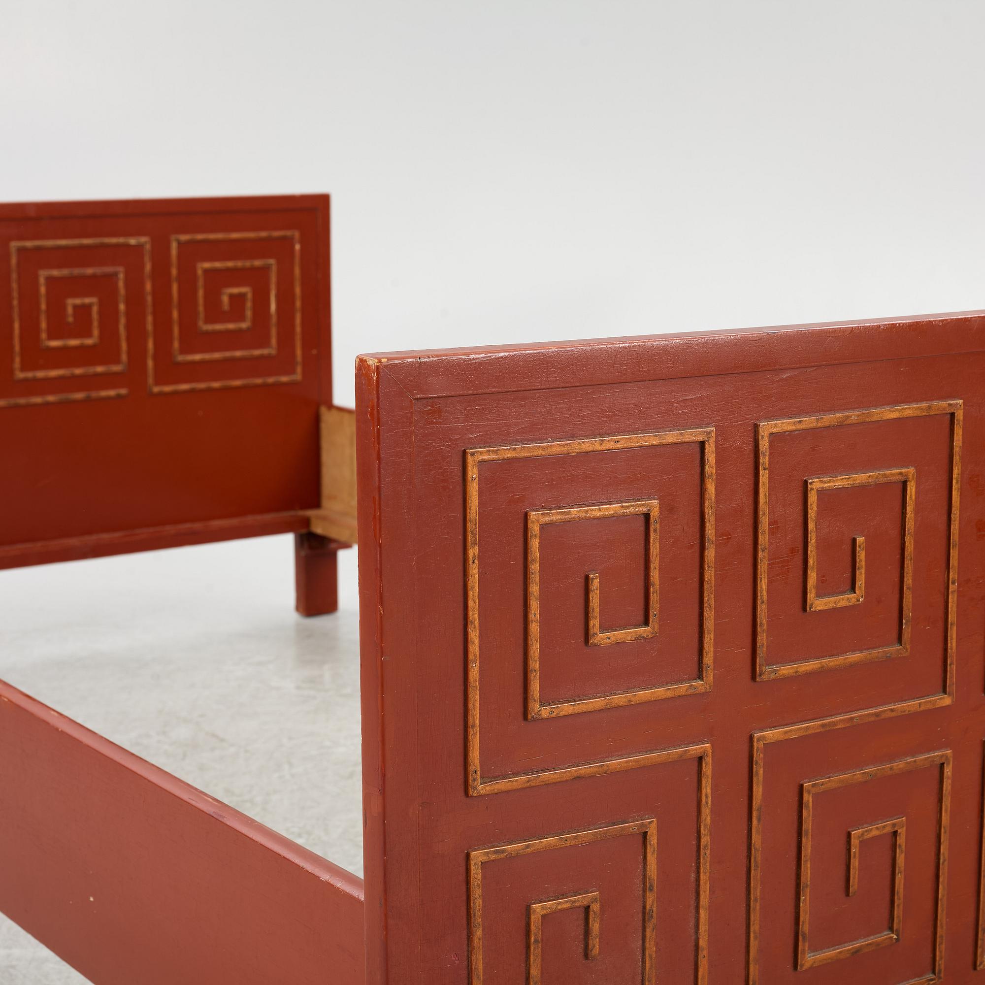 Axel Einar Hjorth, a pair of "Åbo" bed frames, Nordiska Kompaniet, Swedish Grace, 1920s-30s.