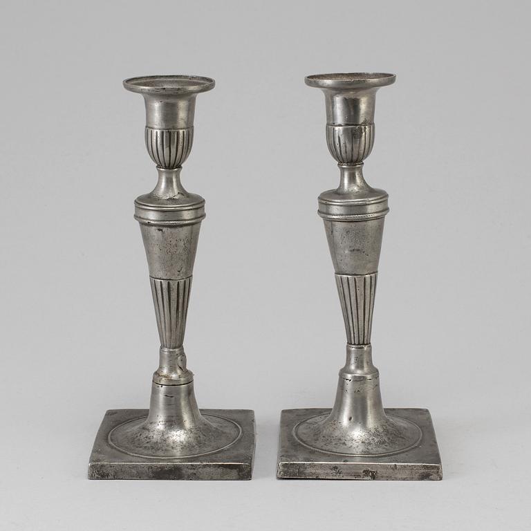 A pair of late 18th century Gustavian Candlesticks.