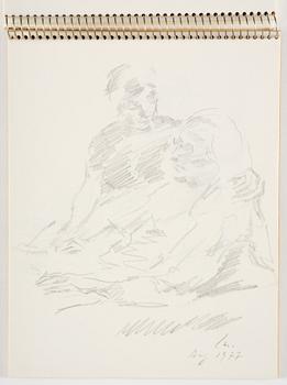 Lotte Laserstein, Sketchbook with approximately 42 drawings, of which 1 is signed.