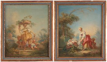 Jean Honoré Fragonard Follower of, ”La bergère”/”La vendangeuse” ("The Shepherdess"/"The Grape Picker").