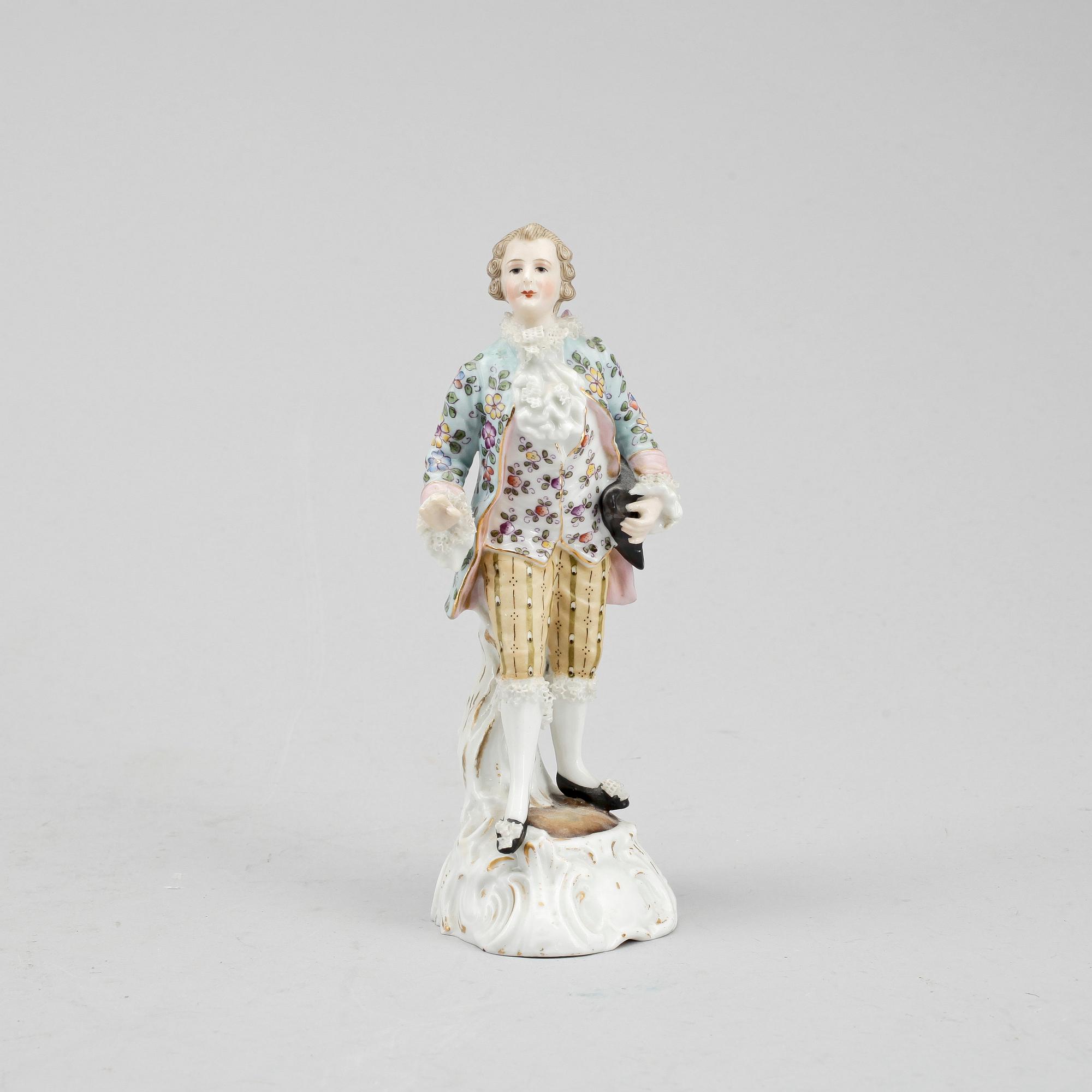 FIGURIN, porslin, Meissen liknande märke, 1800/1900-tal.