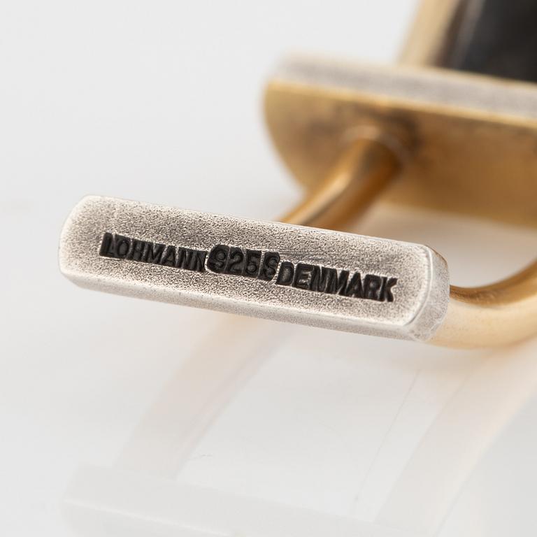 Bangle, Jan Lohmann, sterling silver and gilded, Denmark.