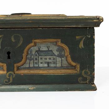 Fiancée's box, folk art, marked 1797.