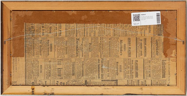 HELMER OSSLUND, oil on greaseproof paper glued down on paper-panel, signed Helm. OSSLUND.