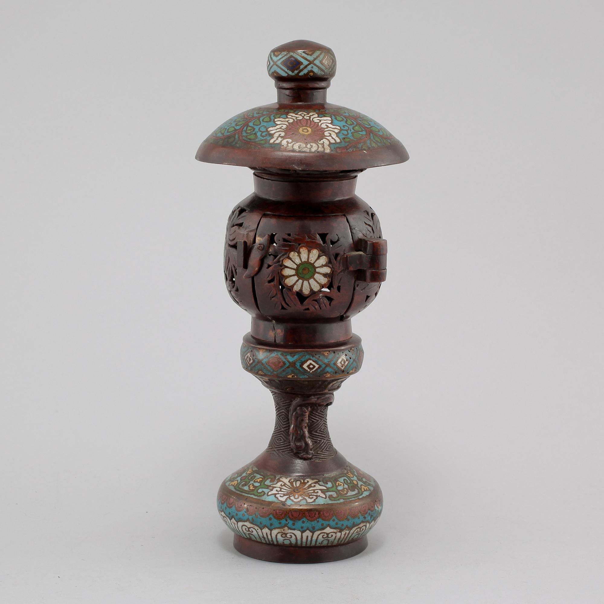LYKTA, cloisonne, orientalisk, 1900-talets första del.