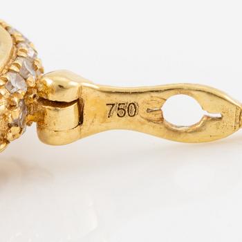 Bracelet 18K gold with octagon-cut diamonds totalling approximately 7.63 ct,.