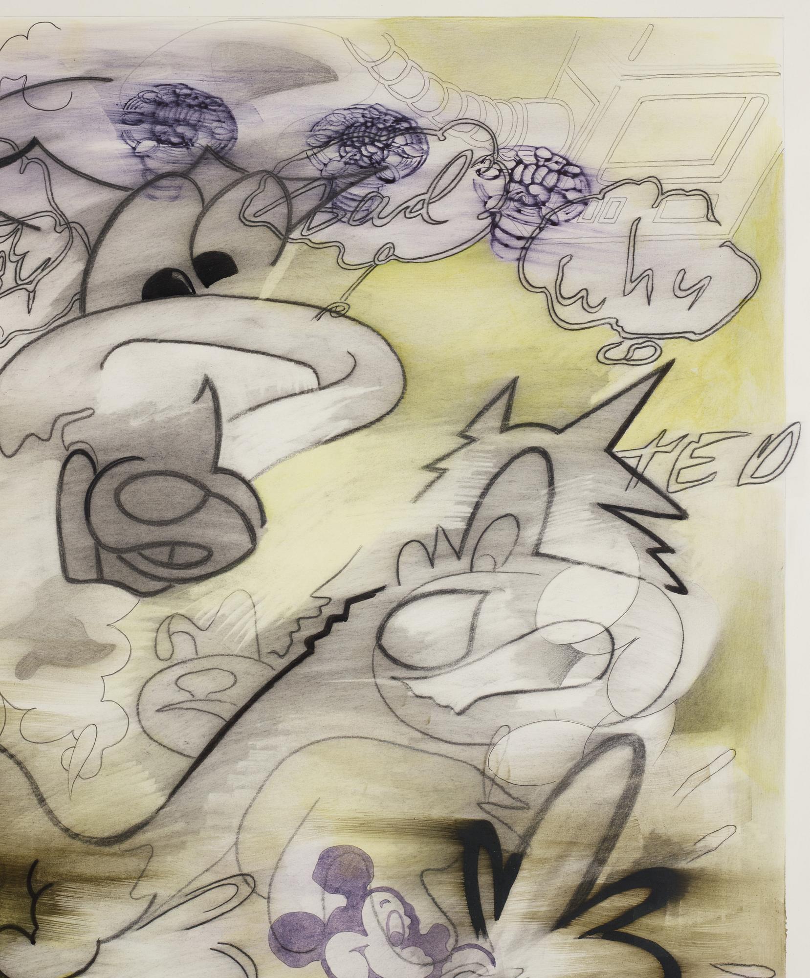 BILLY COPLEY, mixed media on paper, verso signed and dated 1994.