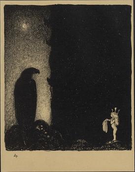 John Bauer, "-Här har du allt, som återstår af mina kläder!".