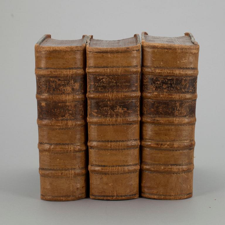 BÖCKER, 3 st , vol. I-II-III "Alla Riksdagars och Mötens Beslut", And. Anton Stiernman 1728, 1729, 1733.