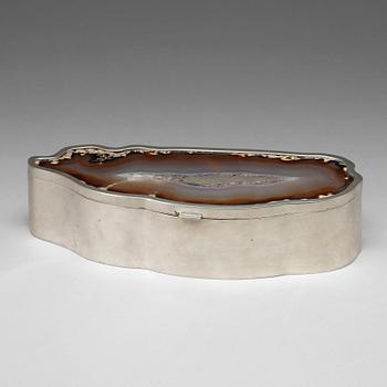 187. Estrid Ericson, a pewter and agate casket, Stockholm 1975.