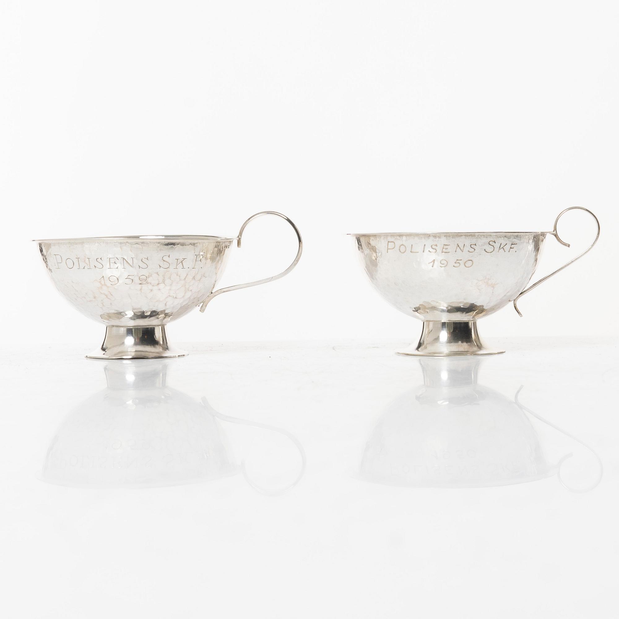 Silver, 11 pieces, Sweden, 20th century, including KG Markström, Uppsala 1949.