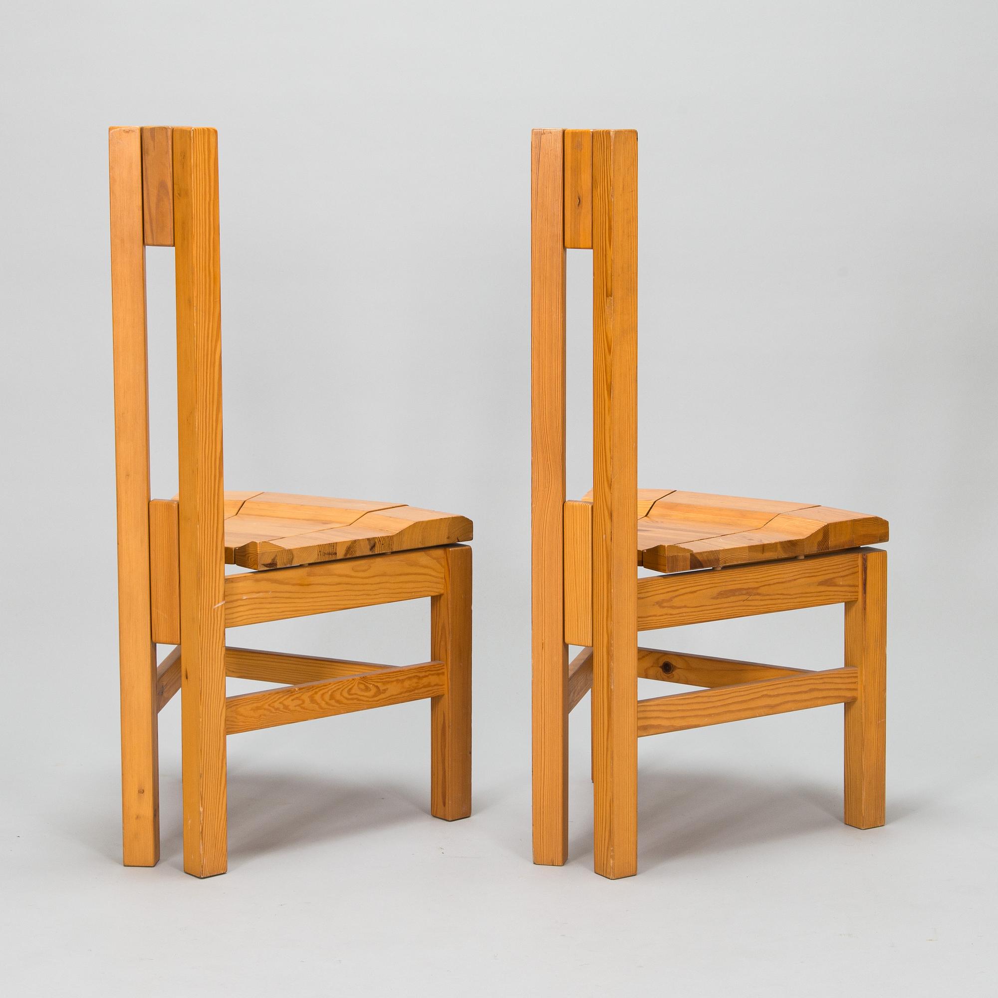Arnold Lerber, a set of two 1960'/1970's 'Rantasipi' chairs for Laukaan Puu.