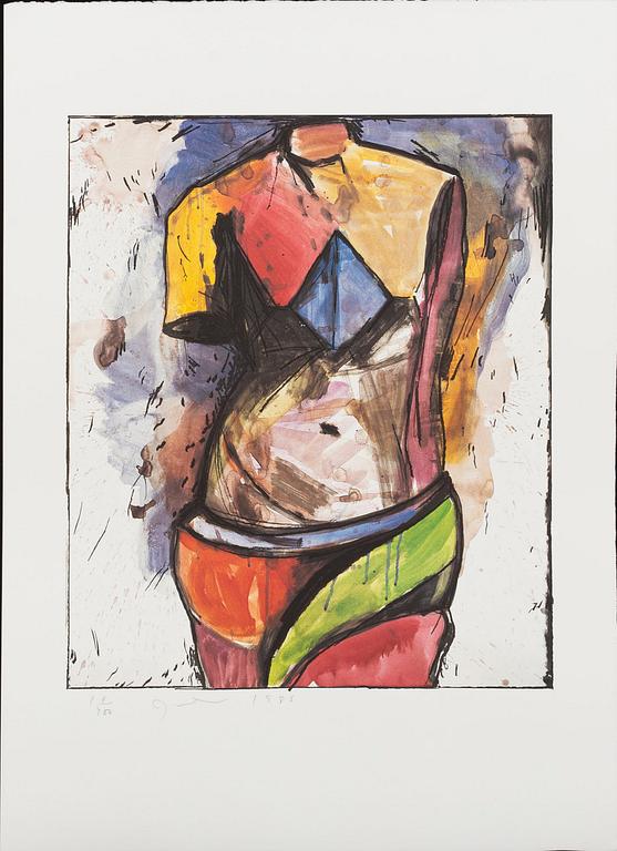 JIM DINE, a signed and numbered colour lithograph.