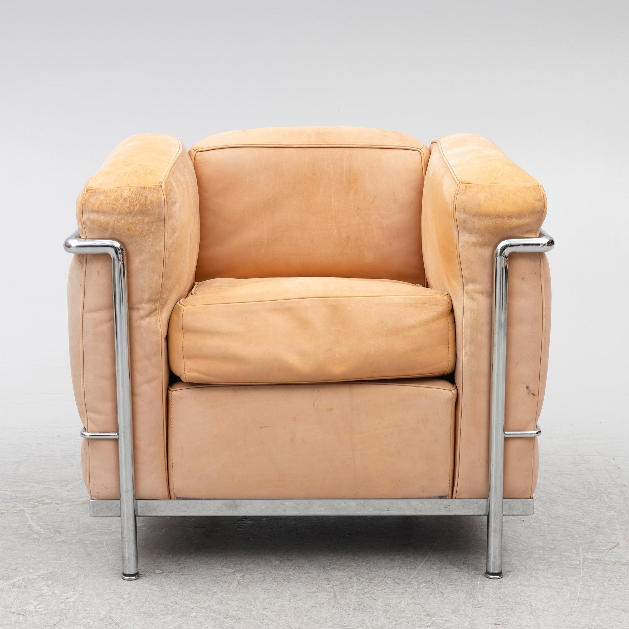 Le Corbusier (Charles-Édouard Jeanneret), , Pierre Jeanneret & Charlotte Perriand, fåtölj, "LC2", Cassina, Italien.