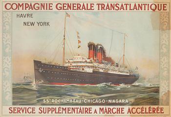 Albert Sebille, a lithographic poster, Ste. Gle. d'Impression, Paris, France, cirac 1910.